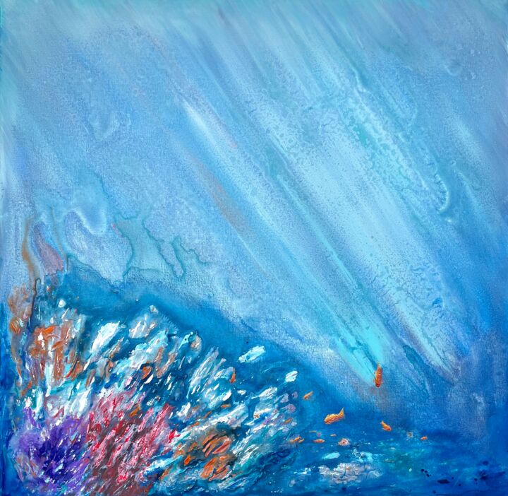 Painting titled "Save the Corals - M…" by Koorosh Nejad, Original Artwork, Acrylic