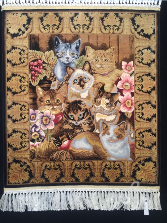 Handwerk mit dem Titel "Kediler (The Cats)…" von Korhan, Original-Kunstwerk