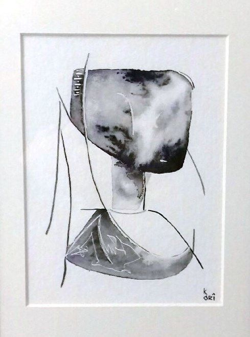 Peinture intitulée "Silence" par Korî, Œuvre d'art originale, Aquarelle