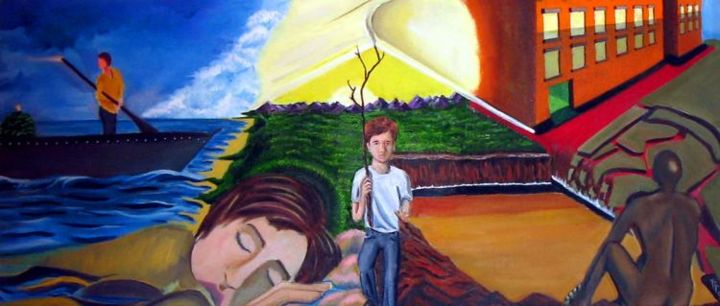 Painting titled "Lifescape" by Kori Klyman, Original Art,
