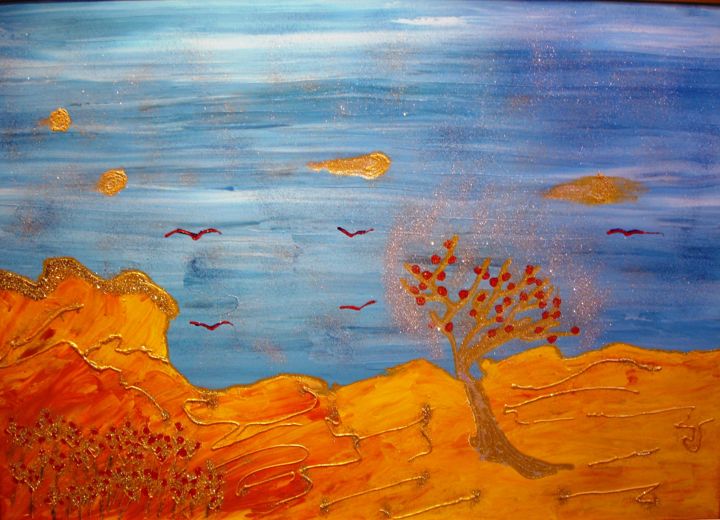 Painting titled "In the Esperides ga…" by Korinna, Original Artwork