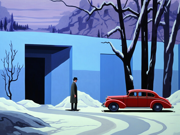 Картина под названием "349 Fargo" - Kosta Morr, Подлинное произведение искусства, Акрил Установлен на Деревянная рама для но…