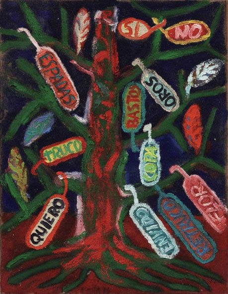 Peinture intitulée "Arbol oros" par Kardo Kosta, Œuvre d'art originale, Huile