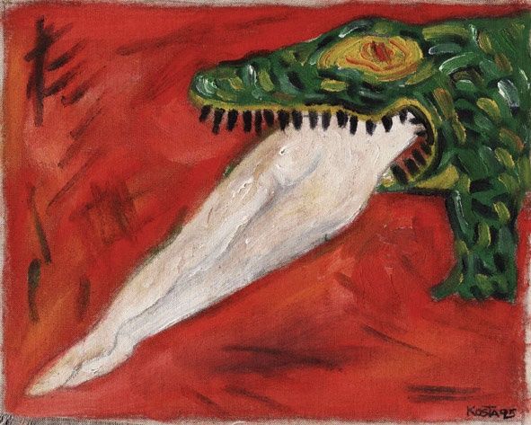 Pintura titulada "Lengua de cocodrilo" por Kardo Kosta, Obra de arte original, Oleo