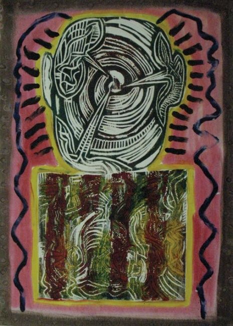 Malerei mit dem Titel "Ego 2" von Kardo Kosta, Original-Kunstwerk, Öl
