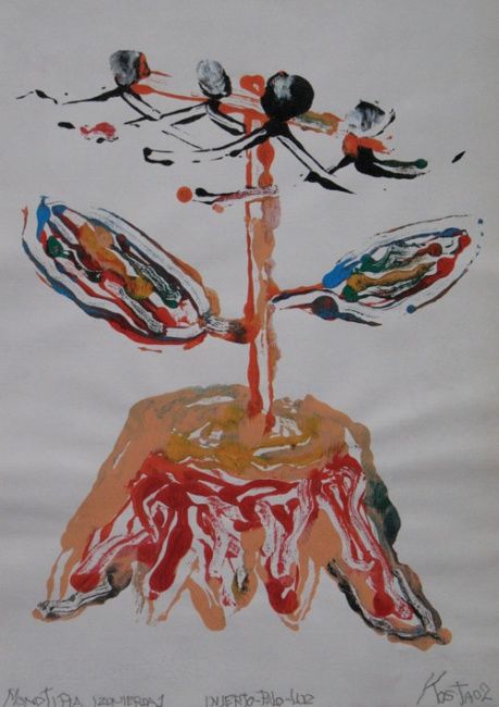 Peinture intitulée "Mano izquierda" par Kardo Kosta, Œuvre d'art originale, Huile