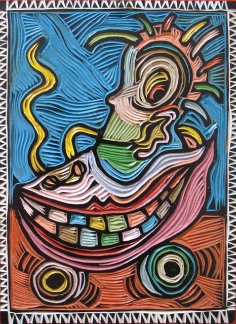 Peinture intitulée "Zapatilla con ruedas" par Kardo Kosta, Œuvre d'art originale, Huile