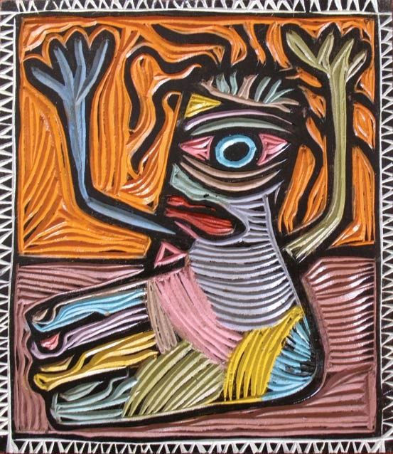 Pintura titulada "Pie manos arriba" por Kardo Kosta, Obra de arte original, Oleo