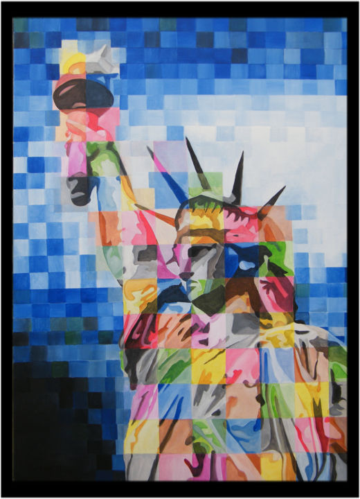 Peinture intitulée "Freedom" par Don Kosta, Œuvre d'art originale, Acrylique