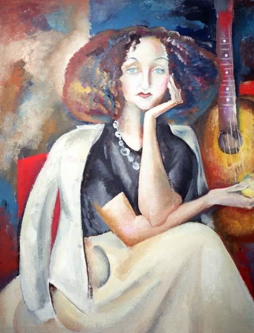 Painting titled "Gipsy women" by Kostenko Luba, Original Artwork
