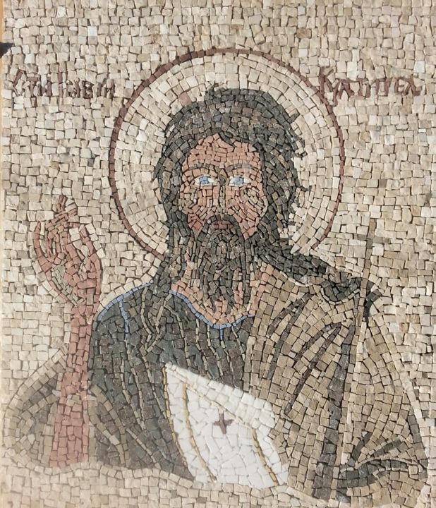 Schilderij getiteld "Mozaik Sveti Jovan…" door Tobacco, Origineel Kunstwerk