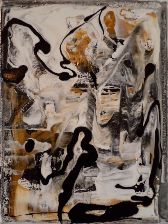 Painting titled "After a phone conve…" by Stella Maria Kotsaki, Original Artwork, Oil