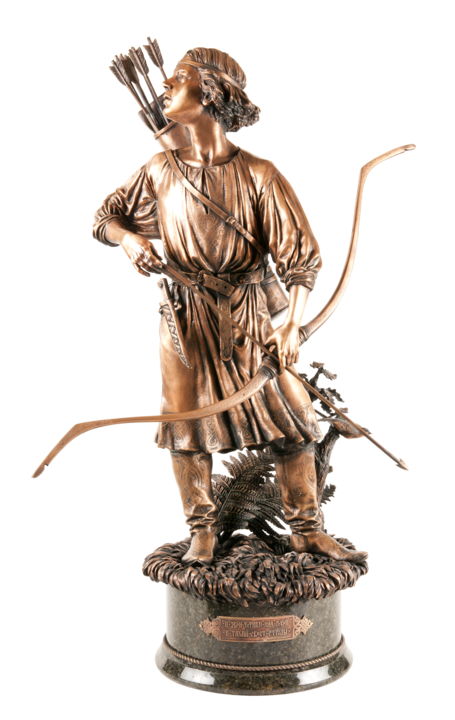 Sculpture intitulée "Лучник. / Archer. /…" par Kounja, Œuvre d'art originale, Métaux