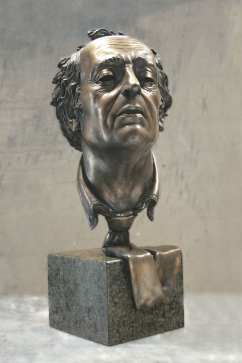 Sculpture intitulée "Иосиф Бродский. / J…" par Kounja, Œuvre d'art originale, Métaux