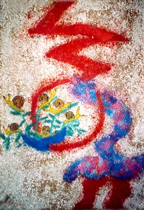 Pintura intitulada "Escargots" por Koutsandréou Georges, Obras de arte originais, Acrílico