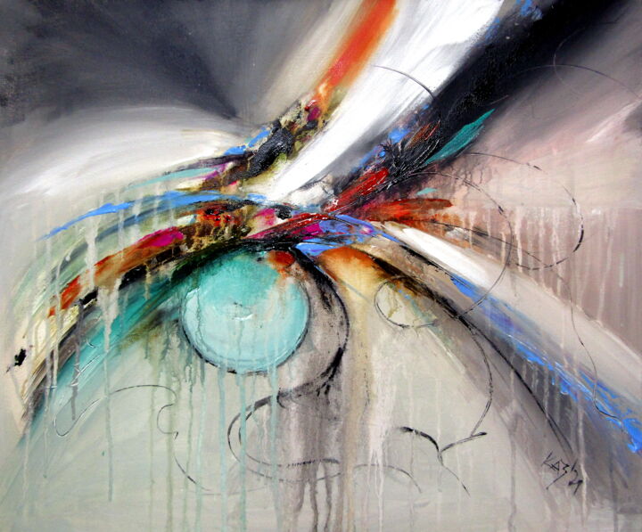 Painting titled "The beginning" by Anna Brigitta Kovacs (KAB), Original Art, Acrylic