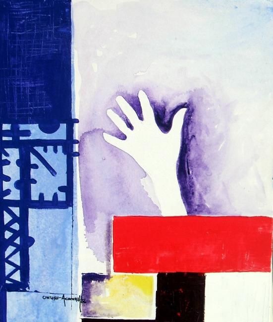 Painting titled "reaching out" by Kowah, Original Artwork