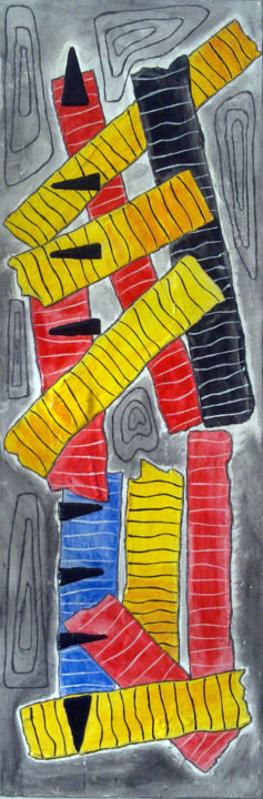 Malerei mit dem Titel "WORBK083P" von Kowalski, Original-Kunstwerk, Acryl