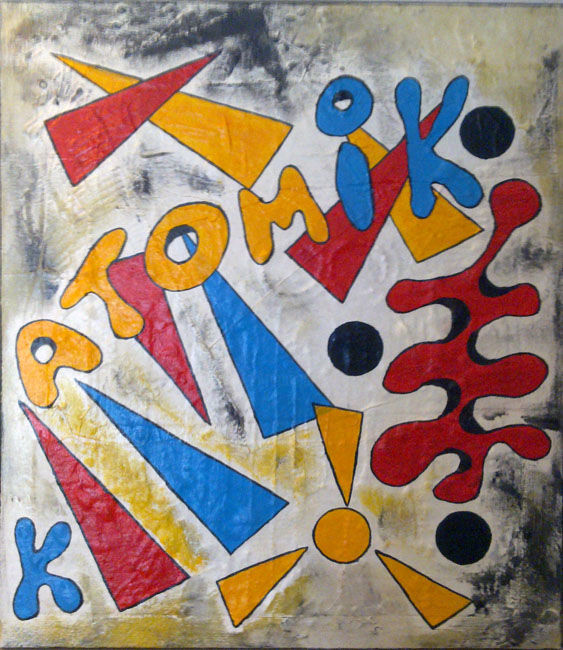 Peinture intitulée "ATOMiK" par Kowalski, Œuvre d'art originale, Acrylique