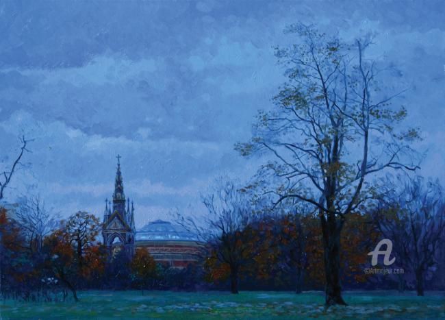 Painting titled "Hyde Park" by Simon Kozhin, Original Artwork, Oil