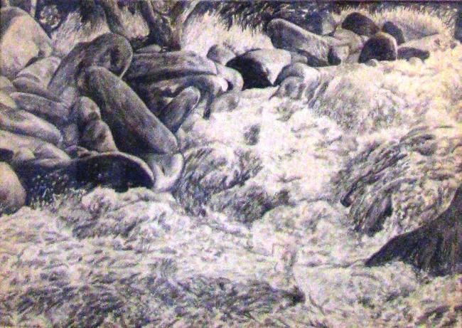 Pintura titulada "Cascade" por Simo Georgiev, Obra de arte original