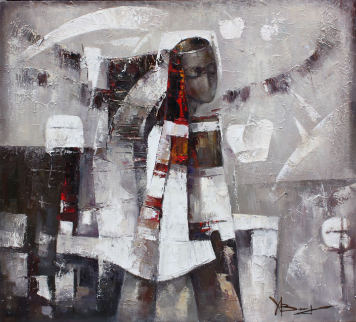 Картина под названием "To the participle" - Валентина Козяр, Подлинное произведение искусства, Масло Установлен на Деревянна…