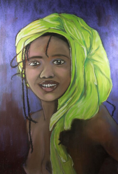 Peinture intitulée "Le sourire de Malou" par Kpbc, Œuvre d'art originale