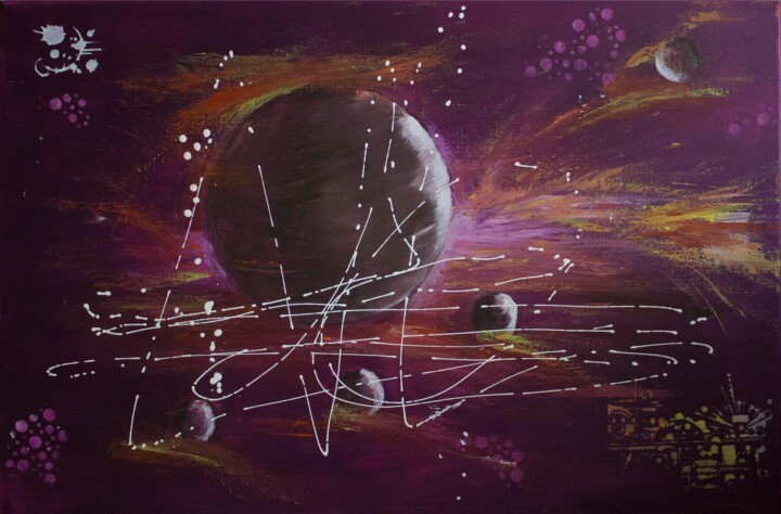 "purple space" başlıklı Tablo Kpbc tarafından, Orijinal sanat, Akrilik