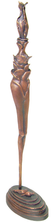 Sculpture titled "Fleur du jour" by Erich Kraft, Original Artwork, Bronze