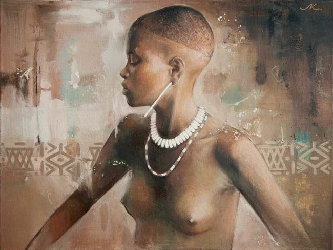 Peinture intitulée "Africa" par Elena Krashevskaya, Œuvre d'art originale, Huile