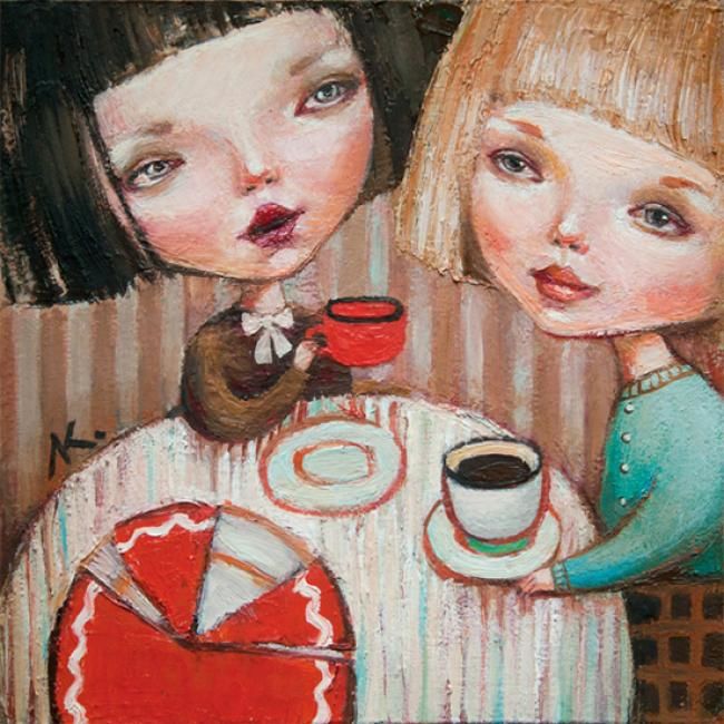 Peinture intitulée "Red cake" par Elena Krashevskaya, Œuvre d'art originale, Huile