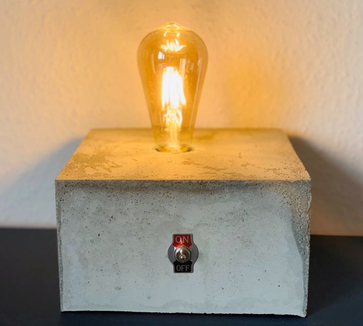Design intitulada "Lampe" por S. Krause, Obras de arte originais, Mobília