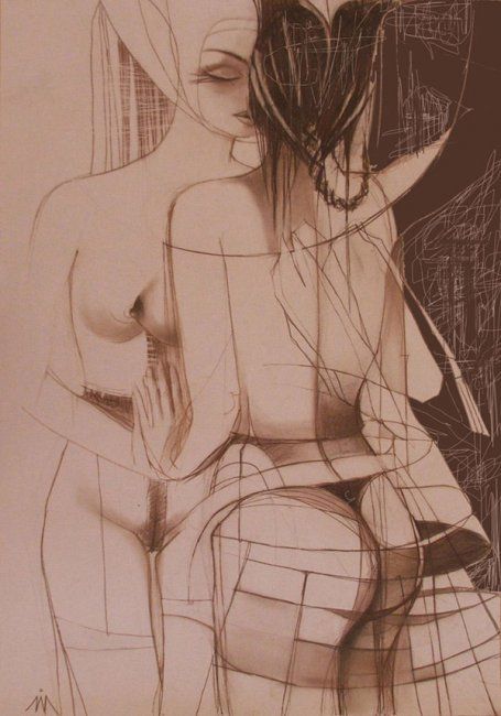 Rysunek zatytułowany „Metaphysics of Love” autorstwa Kravitz, Oryginalna praca, Inny