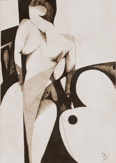 Drawing titled "Gretta Garbo" by Kravitz, Original Artwork, Other