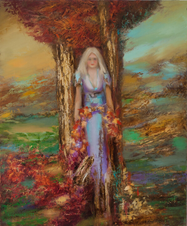 Painting titled "The Tree of the Life" by Zeljko Jelic Kremanski, Original Artwork, Oil