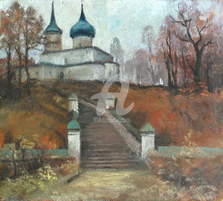 Painting titled "Church of the monas…" by Mark Kremer, Original Artwork