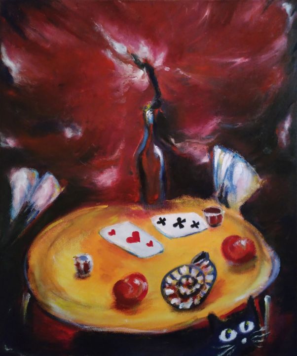 Peinture intitulée "Игра." par Kremleva Natalia, Œuvre d'art originale, Huile