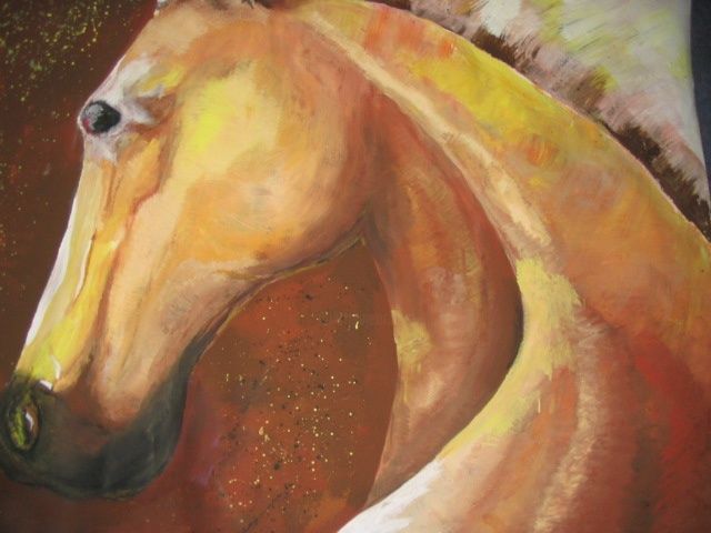 Painting titled "horse" by Mary, Original Artwork