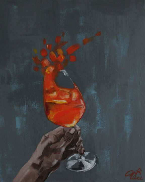 Pintura intitulada "More'saperol'" por Kreynina, Obras de arte originais, Acrílico