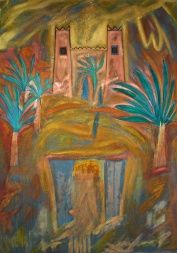 Painting titled "kasbah" by L'Artiste, Original Artwork