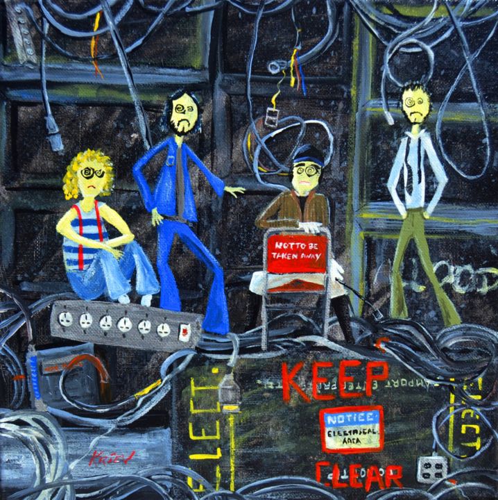 Painting titled "Who Are They" by . Kriev, Original Art, Acrylic