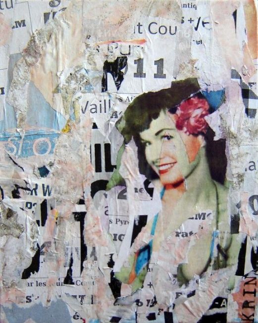 Painting titled "Bettie Page" by K.Rin, Original Artwork, Other