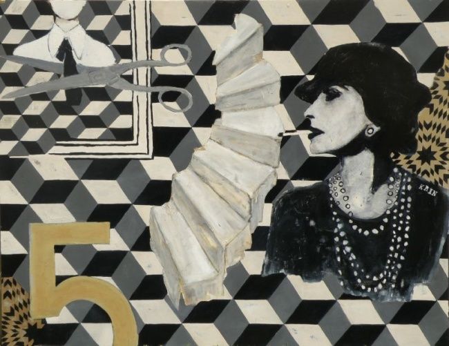 Collages titled "Mademoiselle" by K.Rin, Original Artwork