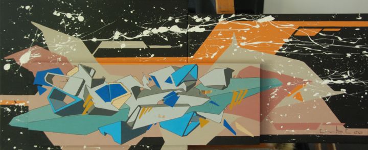 Peinture intitulée "Graff 4 2020" par Christophe Caniac, Œuvre d'art originale, Acrylique