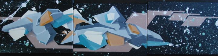 Peinture intitulée "Graff 2 2021" par Christophe Caniac, Œuvre d'art originale, Acrylique