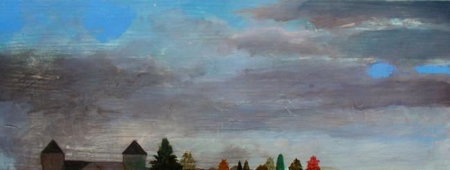 Pintura intitulada "wolken 3" por Kris Duys, Obras de arte originais, Óleo