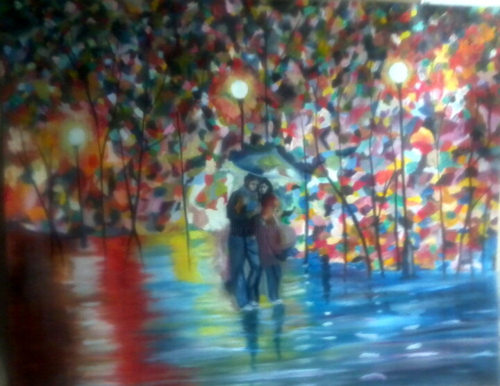 Painting titled "Love" by Krishna Art Gallery, Original Artwork, Oil