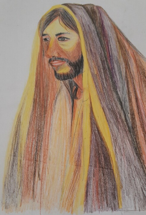 Drawing titled "An old man" by Krishna Art Gallery, Original Artwork, Pencil