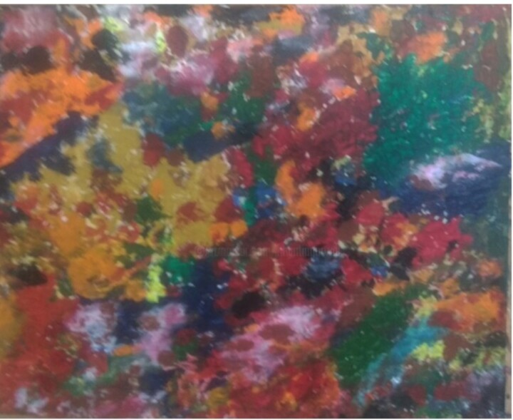 Картина под названием "Multicolored knife…" - Krishna Art Gallery, Подлинное произведение искусства, Акрил