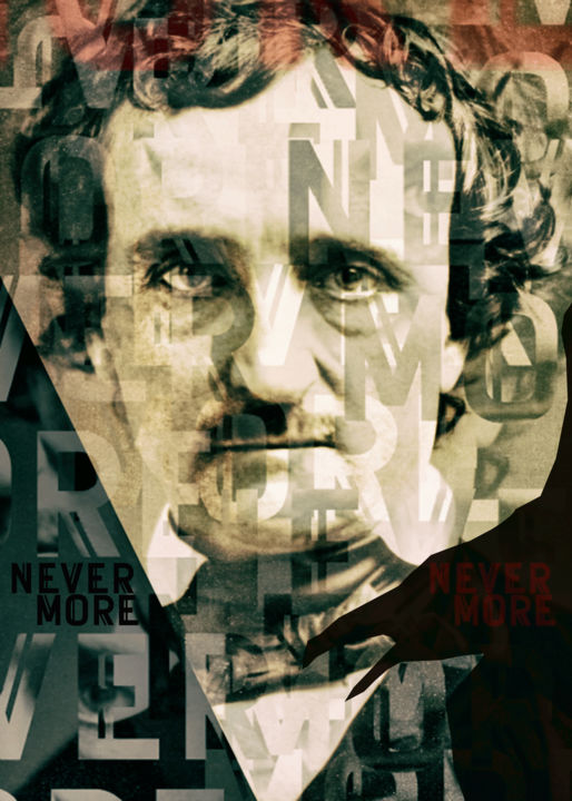 Digital Arts titled "Edgar-Allan-Poe" by Kmihov, Original Artwork, Other